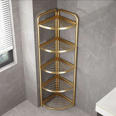 Punch-Free Floor Basin Rack Corner Triangle Storage Rack for Bathroom Toilet Storage Home Furniture