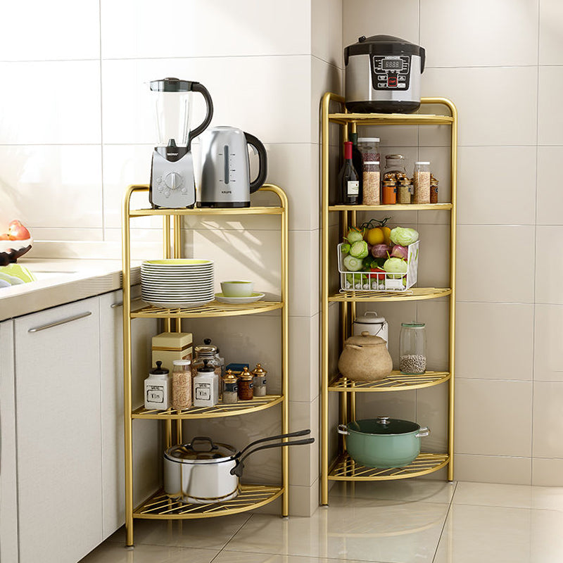 Modern Multi Layer Removable Storage Rack Hot Selling Triangle Folding Kitchen Display Stand Bathroom Floor Kitchen Carts