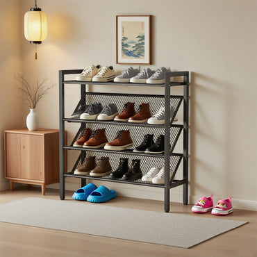 Free Combination Shoe Rack Simple Group Device Shelf Slit Household Floor Storage Rack Narrow Simple Free Assemble Shoes Rack