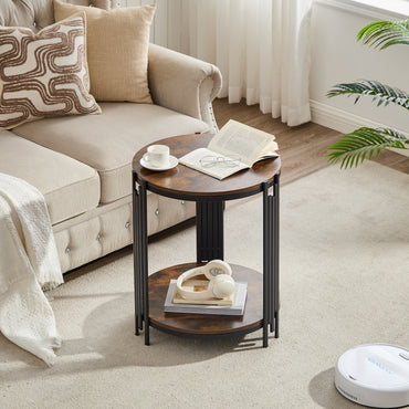 Modern Luxury Stable Coffee Side Table Gold Stainless Steel Frame Round Top Coffee Tables