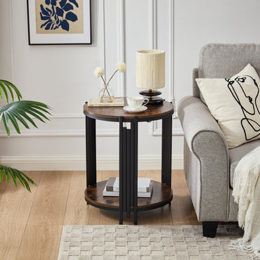 Creative Hotel Office Bed Sofa Side Table Luxury Gold-plated Round End Table Factory Furniture