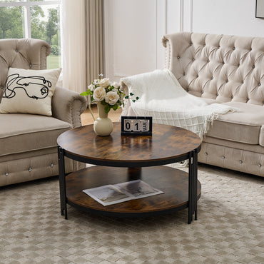 Factory European Style Luxury Double Layer Sofa Side Table Round Table Home Office Furniture Modern Living Room Coffee Table