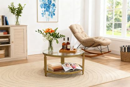 Home Decoration Cheap Price Top Waterproof Fireproof Glass Coffee Table for Living Room