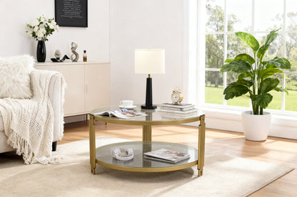 Modern Style Coffee Table With Gold Metal Frame Home Use Living Room Furniture Marble Corner Table