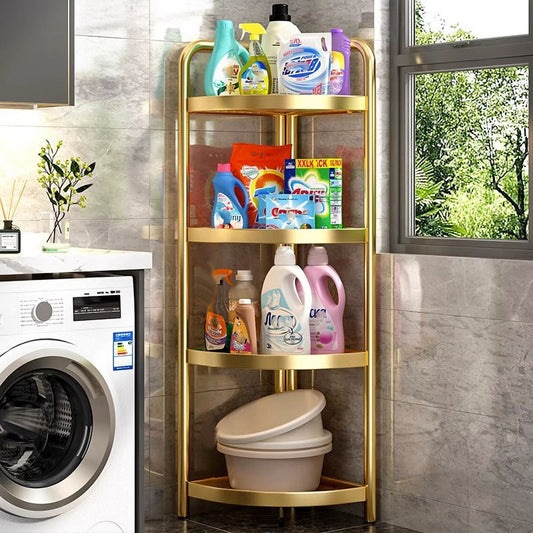 Kitchen or Bathroom Corner Folding Storage Rack Tripod