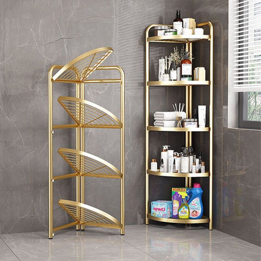 Punch-Free Floor Basin Rack Corner Triangle Storage Rack for Bathroom Toilet Storage Home Furniture