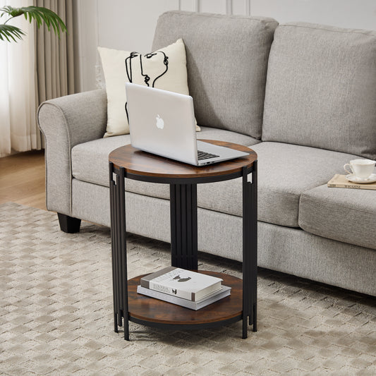Creative Hotel Office Bed Sofa Side Table Luxury Gold-plated Round End Table Factory Furniture