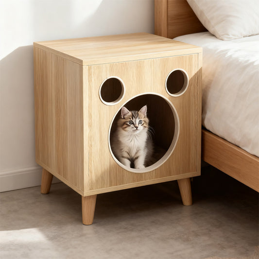 OEM ODM Pet Furniture Rectangular Bedside Table Cat Sleeping Multifunctional Cat Bed